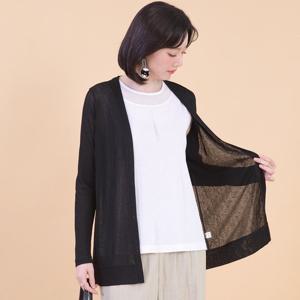 애비뉴투지 엄마옷 인견 봄 여름 긴팔 단추 하프 가디건 J08332