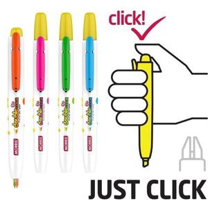 PANGSTORY 모리스 JUSTCLICK 듀얼팁 노크식 더블 형광펜