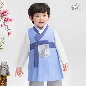 [금동이한복]남하늘공작보 아동한복 남아한복