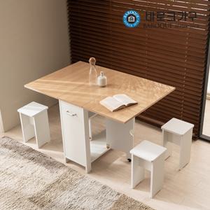 바로크가구 폴드 이동식 확장형 접이식식탁 테이블/하이그로시