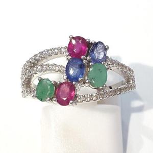 [블루케이] 루비 에메랄드 원석 반지230707-23 11호