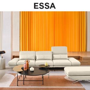 [GS단독][쿠션&상품권증정] 에싸 엠마 4인 리프트기능 론도 소가죽 소파+스툴