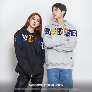 [무니크영]H11055 무니크영 set 레인보우 레터링 후드&바지 셋업
