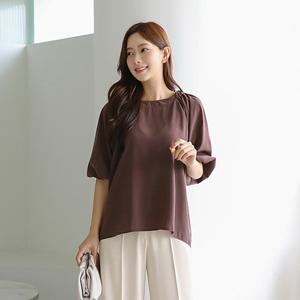 [바네사빈] 러블리 셔링 벌룬소매 블라우스 셔츠 티셔츠 v00330