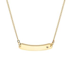 [비앤비골드] 14K 각인 큐빅 미아방지 체인목걸이 IRN38246