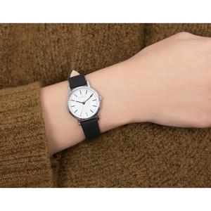 미니골드 솔리드 가죽밴드 와치 블랙 W233LWBK