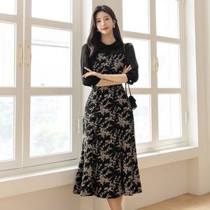 [시크라인] 아델라이데 시스루 레이스 플로랄 원피스