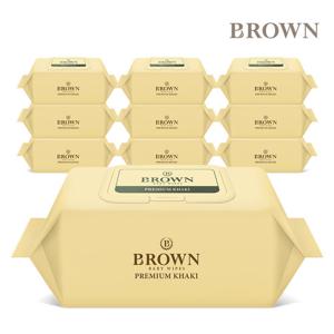[브라운]프리미엄 카키 아기물티슈 70매 캡 10팩
