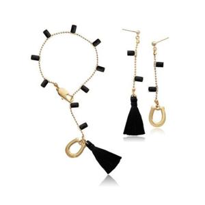 (귀걸이+팔찌) 쥴리 태슬 세트