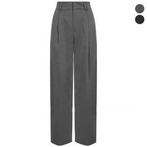 [탱커스] 여성 핀턱 스판 와이드 슬랙스