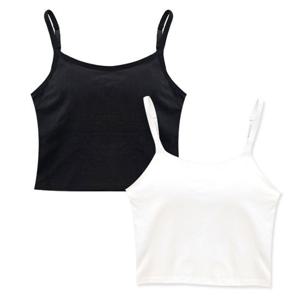 [마이핏]순면 끈나시 일자 브라탑 크롭브라탑 4color