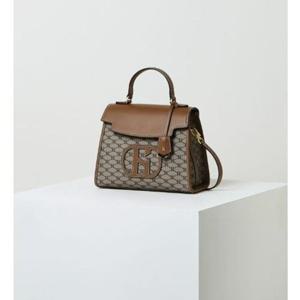 [헤지스ACC] 브라운 패치 사첼백 M HIBA3F117K2