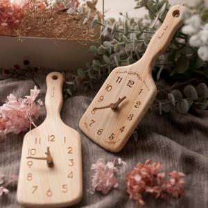 [무케] 바나나공방_편백나무 히노끼 주방시계 벽시계 탁상시계