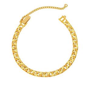 [한국금다이아몬드] 순금 팔찌 24K 여자 남자 면 컷팅 콤비 체인 18.75g