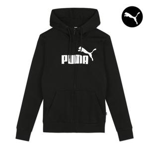 푸마 우먼스 빅로고 여성 기모 후드집업 후디 블랙 586806-01