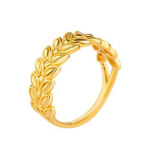 [한국금다이아몬드] 순금 반지 24K 여자 리프 두줄 3.75g