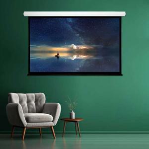 시너뷰 120인치 화이트CLR 전동롤스크린 빔스크린단초점초단초점