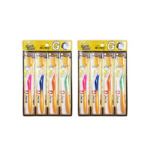 메디케어 G 금칫솔(4개입)-2개 이중미세모 금모칫솔 금나노 항균 슬림모