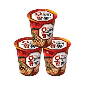 농심 오징어짬뽕컵 67g 3개 / 컵라면 작은컵