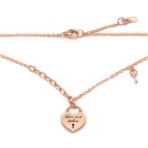 [비앤비골드] 14K 마킹 하트 자물쇠 체인 목걸이 JNN38977