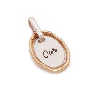 [비앤비골드] 14K Our 무광 타원 이중 펜던트 JNP39014