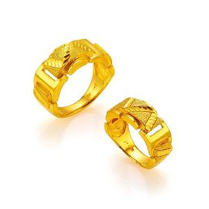 [한국금다이아몬드] 여자 남자 순금 반지 체인 사선 컷팅 샌딩 24K 18.75g