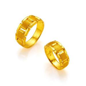 [한국금다이아몬드] 여자 남자 순금 반지 체인 민자 커플링 24K 18.75g