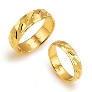 [한국금다이아몬드] 여자 남자 순금 반지 사선삼각 커플링 24K 11.25g