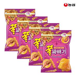 농심 꿀꽈배기 300g x 4개 대용량 지퍼백 과자