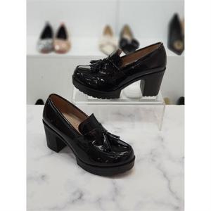 한슈 세이브존01 에나멜 태슬 가보시 통굽 로퍼힐 7cm HS254477ct