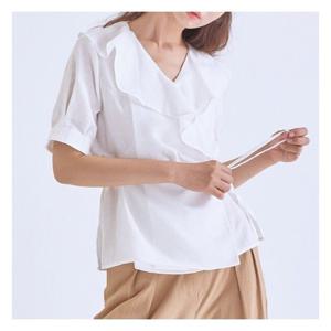 [미쏘][미쏘]빅러플 벨티드 랩블라우스(MIWBWA821G)