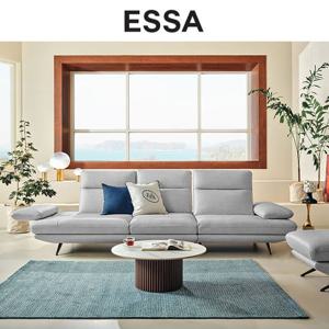 [쿠션&상품권증정][GS단독] 에싸 토스카 4인 스윙기능 카시미라 패브릭 소파+스툴
