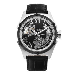 가이거 GE1193WBBK 트로이 TRUE 남성 가죽시계