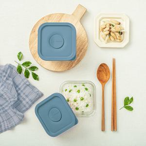 글라스락 따듯한 밥 용기 정사각 440ml 4개