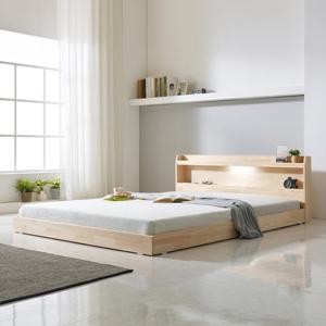 파로마 네오 솔라크 편백나무 LED 저상형 침대 퀸 40T라텍스