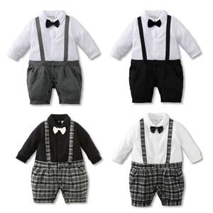 [엠케이] 리본 정장 멜빵 유아 긴팔 우주복(80-95) 303646