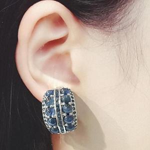 [블루케이] 사파이어 원석귀걸이2300907-06클립형작품