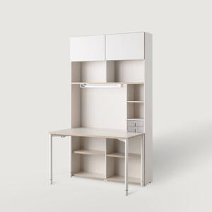 리바트하움 오브제 1200 6단 학생 책상세트 일반형 (조명/도어)