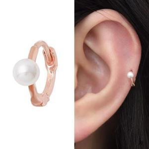 14K 진주 링 로즈골드 금 피어싱