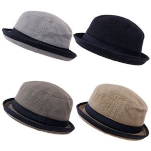 헤링본 포크파이 중절모자 4c 2way 신사 벙거지 중년남성 Y12460