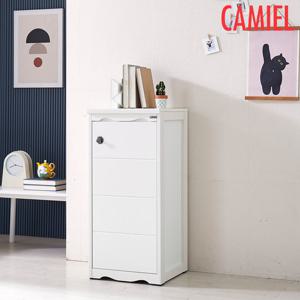 [까미엘]고급 화이트 도장 450 2단 수납장(PR_YT0144)