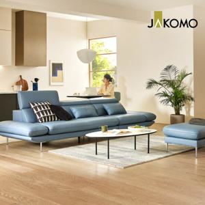 [자코모]메이트 멀티 4인 기능성 슈렁큰 천연면피 소가죽 소파+스툴+쿠션2개