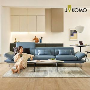 [자코모]메이트 멀티 4인 기능성 슈렁큰 천연면피 소가죽 소파+쿠션2개