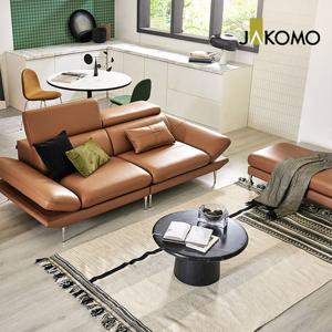 [자코모]메이트 멀티 3인 기능성 슈렁큰 천연면피 소가죽 소파+스툴+쿠션1개