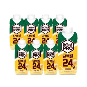오리온 닥터유 프로 단백질 드링크 바나나 250ml x 8 / 식사대용