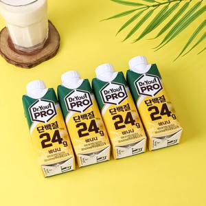 오리온 닥터유 프로 단백질 드링크 바나나 250ml x 4 / 식사대용
