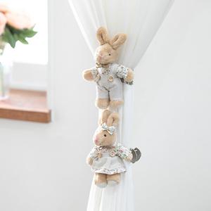토끼인형 귀여운 커튼 집게 타이백 피크닉 14cm 2컬러 인테리어 실내 장식 소품