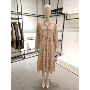 [페이지플린]브이넥 프릴 페이즐리 쉬폰 원피스 (F3COP013)