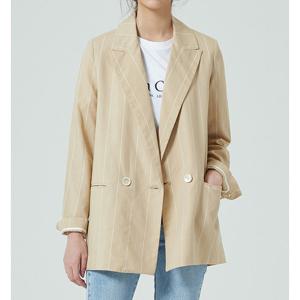 [미쏘][미쏘]스트라이프 테일러드 더블 자켓