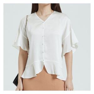 [미쏘][미쏘]v넥 셔링 블라우스